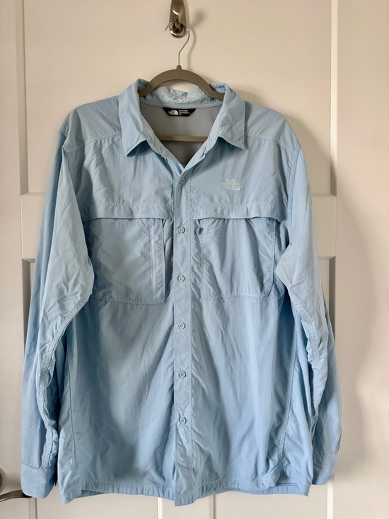The North Face Other - The North Face Light Blue Button-Down Long Sleeve Trail Fishing Shirt Size L